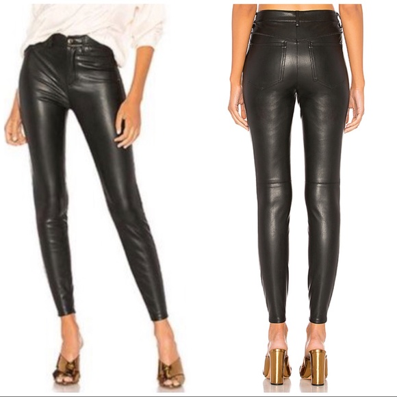 Free People Pants - Free People NWOT Black Vegan Leather HR Pants, 28
